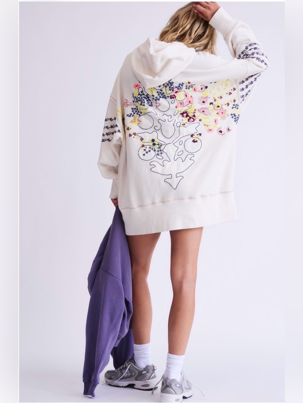 Free People At My Best Embroidered Hoodie NWT💎